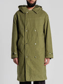 Hooded Over Coat in khaki by Lotesend – image 1 of 8