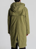 Hooded Over Coat in khaki by Lotesend – image 4 of 8