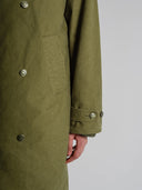 Hooded Over Coat in khaki by Lotesend – image 5 of 8
