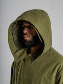 Hooded Over Coat in khaki by Lotesend – image 6 of 8