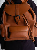 Leather Sandal Bag in brown by Lotesend – image 2 of 7