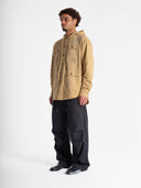 Hooded Four Pocket Over Shirt in khaki by Lotesend – image 8 of 9
