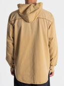 Hooded Four Pocket Over Shirt in khaki by Lotesend – image 4 of 9