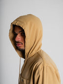 Hooded Four Pocket Over Shirt in khaki by Lotesend – image 5 of 9