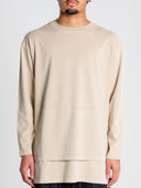 Flatlock T-Shirt Extended in mushroom by Lotesend – image 1 of 8