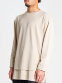 Flatlock T-Shirt Extended in mushroom by Lotesend – image 2 of 8