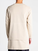 Flatlock T-Shirt Extended in mushroom by Lotesend – image 4 of 8
