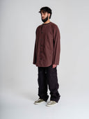 Baseball Longline Overshirt in brown by Lotesend – image 8 of 9
