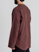 Baseball Longline Overshirt in brown by Lotesend – image 3 of 9