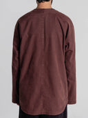 Baseball Longline Overshirt in brown by Lotesend – image 4 of 9