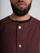 Baseball Longline Overshirt in brown by Lotesend – image 6 of 9