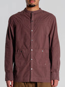 Extended Side-Vent Shirt in brown by Lotesend – image 1 of 4