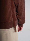 Zip-Up Hooded Sweater Loopback in brown by Lotesend – image 5 of 8