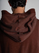 Zip-Up Hooded Sweater Loopback in brown by Lotesend – image 6 of 8
