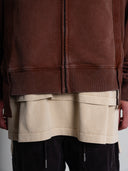 Zip-Up Hooded Sweater Loopback in brown by Lotesend – image 7 of 8