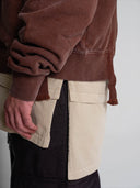 Zip-Up Hooded Sweater Loopback in brown by Lotesend – image 8 of 8