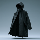 TECHNICAL PARKA FLEECE - BLACK